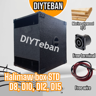HALIMAW BOX D15 Standard 15 inches Black Textured and Plain version Bandpass Subwoofer Box Speaker B
