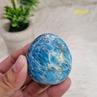 Blue Apatite Crystal Palm Stone - Blue Apatite Healing Crystal - Blue Apatite Gallet - 01