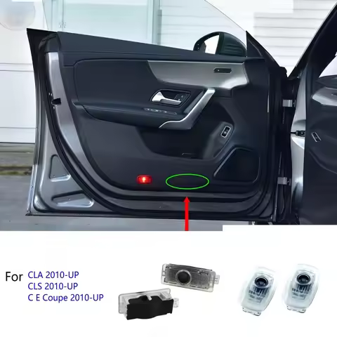 2PCS LED Car Door Projector Light For Mercedes Benz CLA200 CLA250 200 250 220 CLS W218 W257 C257 CLS