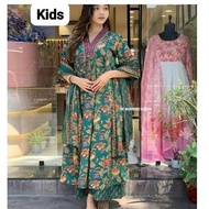 Designer Cotton Anarkali Gown Set For Kids By inaaya Fabric