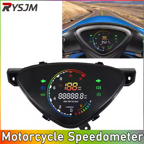 Tachometer 12000 RPM Meter Digital LED Meter Speedometer KMH MPH Odometer For YAMAHA Mio Sporty/Mio 