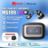 MINISO MS199 AI Smart Translate Bluetooth Earphones Multi Functional Color Screen 48H Battery Life I