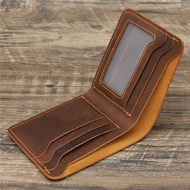 1067 Crazy Horse Leather Wallet Men's Genuine Cowhide Wallet Simple Crazy Horse College Foreign Trad