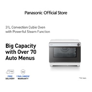 Panasonic 31L Steam Convection Cubie Oven NU-SC280WYPQ - Steam, Bake, Air Fry - Over 70 Auto Menu Programmes