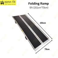 Triple Folding Ramp Lightweight Anti-Slip Aluminum 5ft/6ft/8ft Wheelchair Ramp Max 150KG