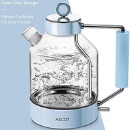 ELECTRIC KETTLE ASCOT GLASS ELECTRIC TEA KETTLE 1.7L 1500W RETRO TE