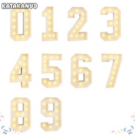 KATAKANVD LED Light Balloon, 0-9 Numbers 91cm Giant Birthday Figure, Mosaic Design Light Up Balloons