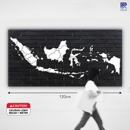 RHA GALLERY Hiasan Dinding Peta Indonesia Dekorasi Pajangan Sekolah