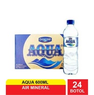 1 DUS AQUA AIR MINERAL 600ML X 24 BOTOL KEMASAN