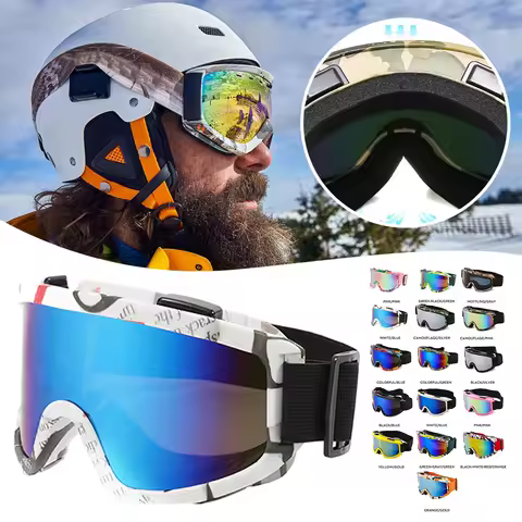 Anti-Fog Ski Goggles Motorcycle Goggles Winter Snowboard Skiing Glasses Outdoor Sport Windproof Ski 