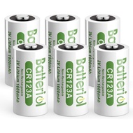 CR123A Lithium Batteries 3V, 123 Batteries Lithium 3 Volt, CR17345 High Capacity for Flashlights and