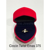Lynne Cincin Twist Emas 375/ Lynne Ring Twist Emas 375