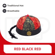 Kids Dynasty Ancient Chinese Hat with Ponytail Chinese Traditional Hat Child Cosplay Hat Kids Boy Ca