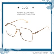 กรอบแว่นตา GUCCI รุ่น GG0952O 001 SIZE 57 MM. (GOLD-GOLD-TRANSPARENT)