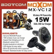 JUE WIRELESS 5.0 LCD Car Charger FM Kit MP3 USB Transmitter Mobile Handsfree moxom mx-vc12