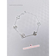THE LITTLE CLOVER BRACELET , 100% IS SILVER,  PURE 990 SILVER.