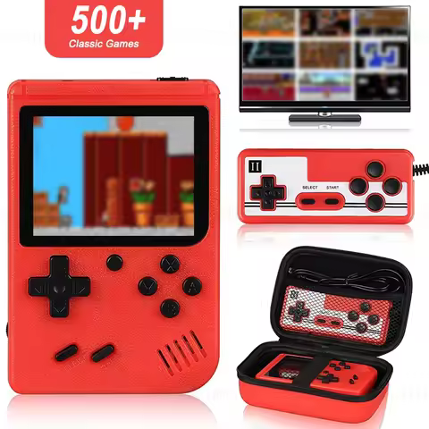 8 Bit Portable Retro Mini Handheld Game Player 2.4 Inch LCD Screen Video Game Console Built-in 500 G