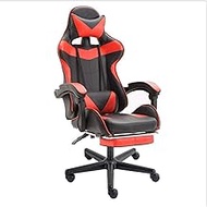 SMLZV Office Chairs, Computer Gaming Chairs PC Gaming Chair High Back Racing Office Chair PU Leather Desk Backrest and Seat (Color : Red, Size : 70X70X125CM)