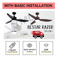 Installation Bestar Razor Ceiling Fan with 24W LED Light 46inch / 54inch 46" 54"