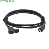STAYREAL2R USB-C Male To Female Cable Type C Spacing 17mm With Screw Hole Male To Female Panel Fixat