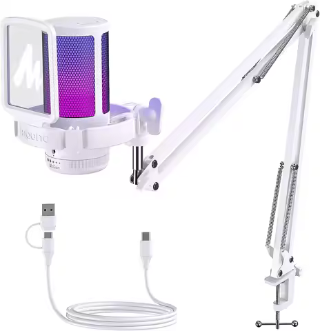 Maono Gamerwave DGM20S USB Gaming Microphone with Noise Reduction Condenser Mic RGB Mic for Gaming S