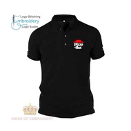 Baju Logo Sulam Polo T Shirt Pizza Hut Fast Food Master of Pizza Hawaiian pizza Baju Lelaki Cotton E