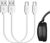 Geekria Micro-USB Headphones Short Charger Cable, Compatible with Skullcandy Hesh 3, Hesh 2, Crusher Wireless, Sesh Charger, USB to Micro-USB Replacement Power Charging Cord (1 ft / 30 cm 2 Pack)