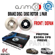 ASIMCO FRONT DISC ROTOR PROTON EXORA CPS,PREVE ALL(SET/1PAIR) BRAKE DISC