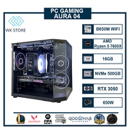 Thùng PC AURA 04 | Ryzen 5 7600X 16GB Ram | VGA RTX 3050/ RX 6600/ RTX 4060 Mới BH 36T