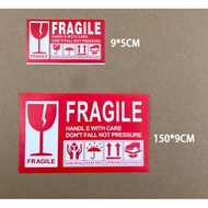 M8017 1pcs A5 Fragile Sticker Stiker Murah Mudah Pecah Ready Stock 9cm x 5cm Borong Wholesale