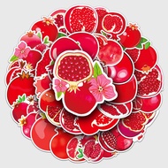 50pcs Pomegranate Non-Repetitive Stationery Box Stickers Waterproof Stickers Luggage Stickers Phone Case Stickers Handbook Stickers Water Bottle Stickers Guitar Stickers Graffiti Stickers