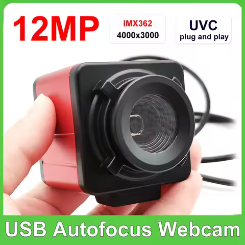 HD Autofocus 12MP IMX362 4000 X 3000 USB2.0 Webcam 4K IMX179 UVC OTG Usb Camera No distortion Lens F