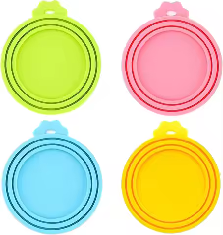 Food Can Lids Silicone Pet Food Can Covers for Dog Cat Food One Tin Cap Fit Most Standard Size Dog C