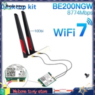 For  BE200 WiFi 7 M.2 Card Bluetooth 5.4 BE200NGW 2.4G/5G/6GHz Wireless Adapter Network Card with An