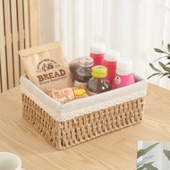 Nordic Rattan Storage Basket Desktop Weaving Storage Basket Handmade Rattan Storage Basket