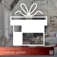 Christmas Sticker Christmas Box gift Sticker Decal Wall Window Glass Wall