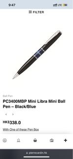 Pierre Cardin pen PC3400MBP Mini Libra Mini Ball Pen – Black/Blue