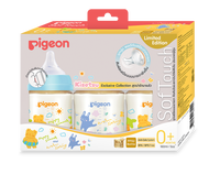 Pigeon ขวดนมพีเจ้นคอกว้างสีชา Spring&Summerl 3ขวด