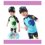 [Ready Stock] 3Pcs/Set Swimming Suit Children Dinosaurs Swimsuit hhp