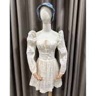 Coqui PASS SQUARE NECK LACE DRESS