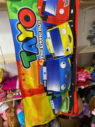 Handuk anak Ukuran 70cm x 140cm Terbaru Karakter Gambar Kartun Tayo Bus Kecil
