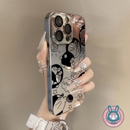 Cartoon Doraemon Mirror Casing For OPPO A97 A94 A95 A78 A76 A96 A58 A58X A57 A77 A55 A53 A9 A5 2020 