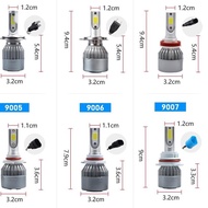 Car LED Headlights 1PCS C6 H4 H11 H8 H9 H16 H7 9005 HB3 9006 HB4 36W 3800L 6000K Car Headlights