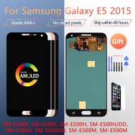 100% Tested Working AMOLED LCD Display Touch Screen Assembly For Samsung Galaxy E5 2015 E500, E500F,