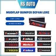 1set 2pcs Mudflap Thailand Depan Bumper Bottom Getah Bumper Bawah Siam Trailer Lori Truck Truckers k