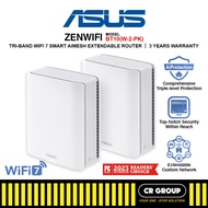 ASUS ZenWiFi BT10(W-2-PK) Tri-band WiFi 7 Smart AiMesh Extendable Router - Up to 18 Gbps (3Yrs Warra