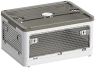 Transparent Storage Box, 40L Foldable Organiser with 5-Sided Opening, Stackable, White, 47 x 35 x 24