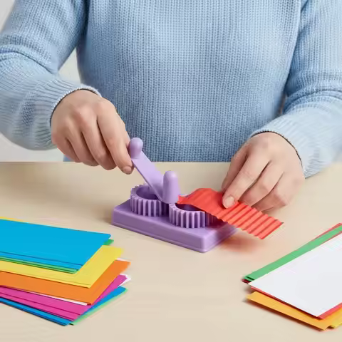 Plastic Paper Quilling Crimper Purple Wave Making Crimping Paper Machine Crinkle Machine Crimping Fu