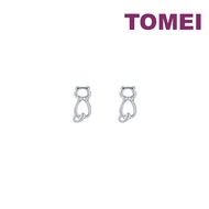 TOMEI Kitten Earrings White Gold 585