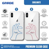 CASE PREMIUM SOULMATE COUPLE HIGH QUALITY CASING SOFT JELLY CLEAR BENING IPHONE XR SE 11 12 13 14 PR
